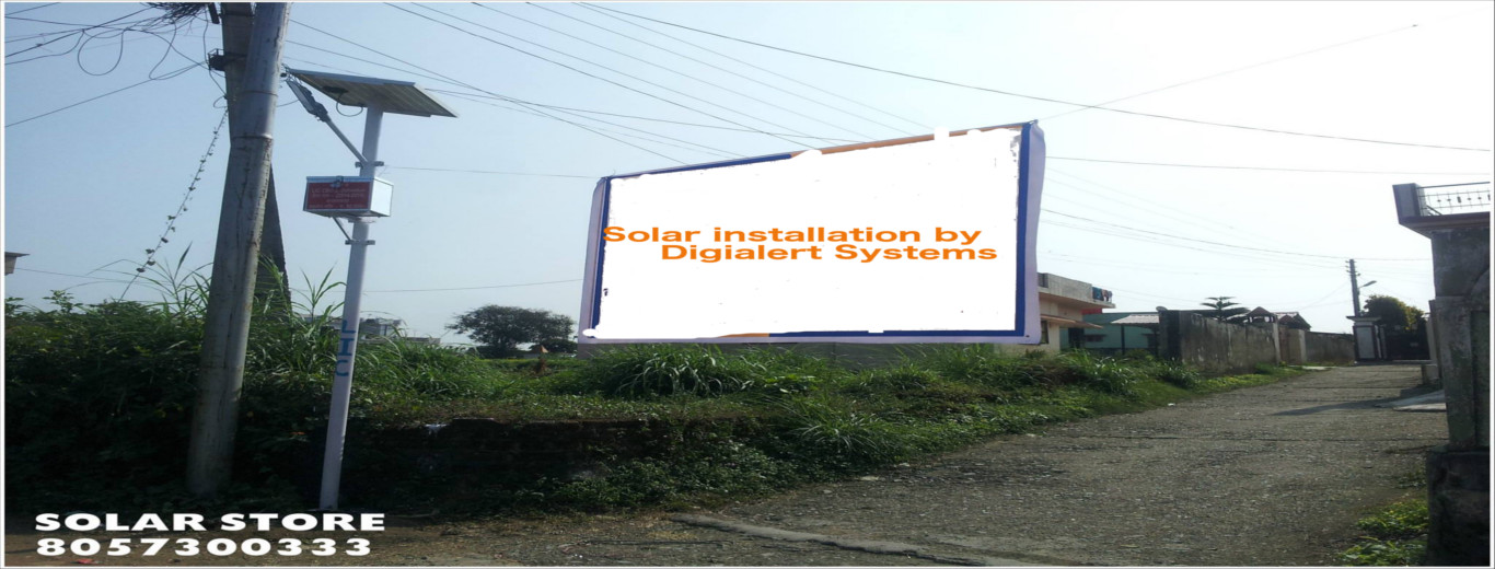 Solar street lights installed in a village at Dehradun